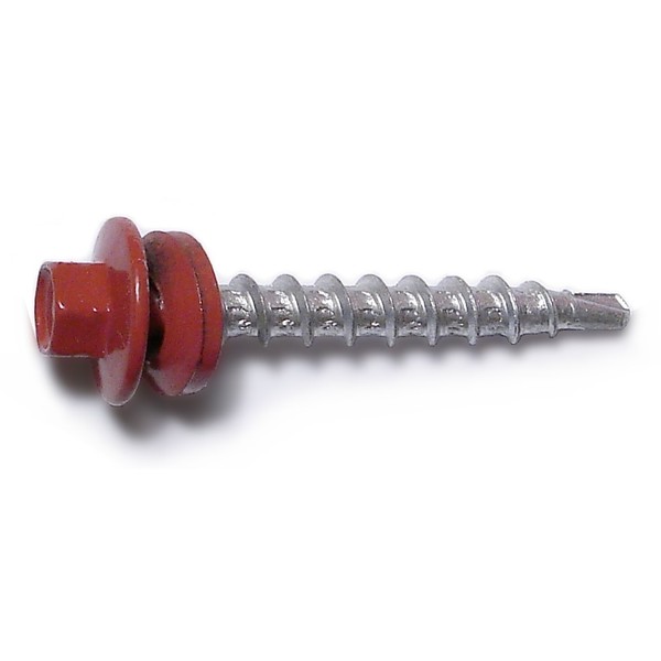 Buildright Self-Drilling Screw, #10 x 1-1/2 in, Painted Steel Hex Head Hex Drive, 86 PK 09549